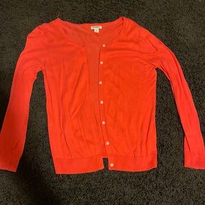 Button up Cardigan sweater salmon color